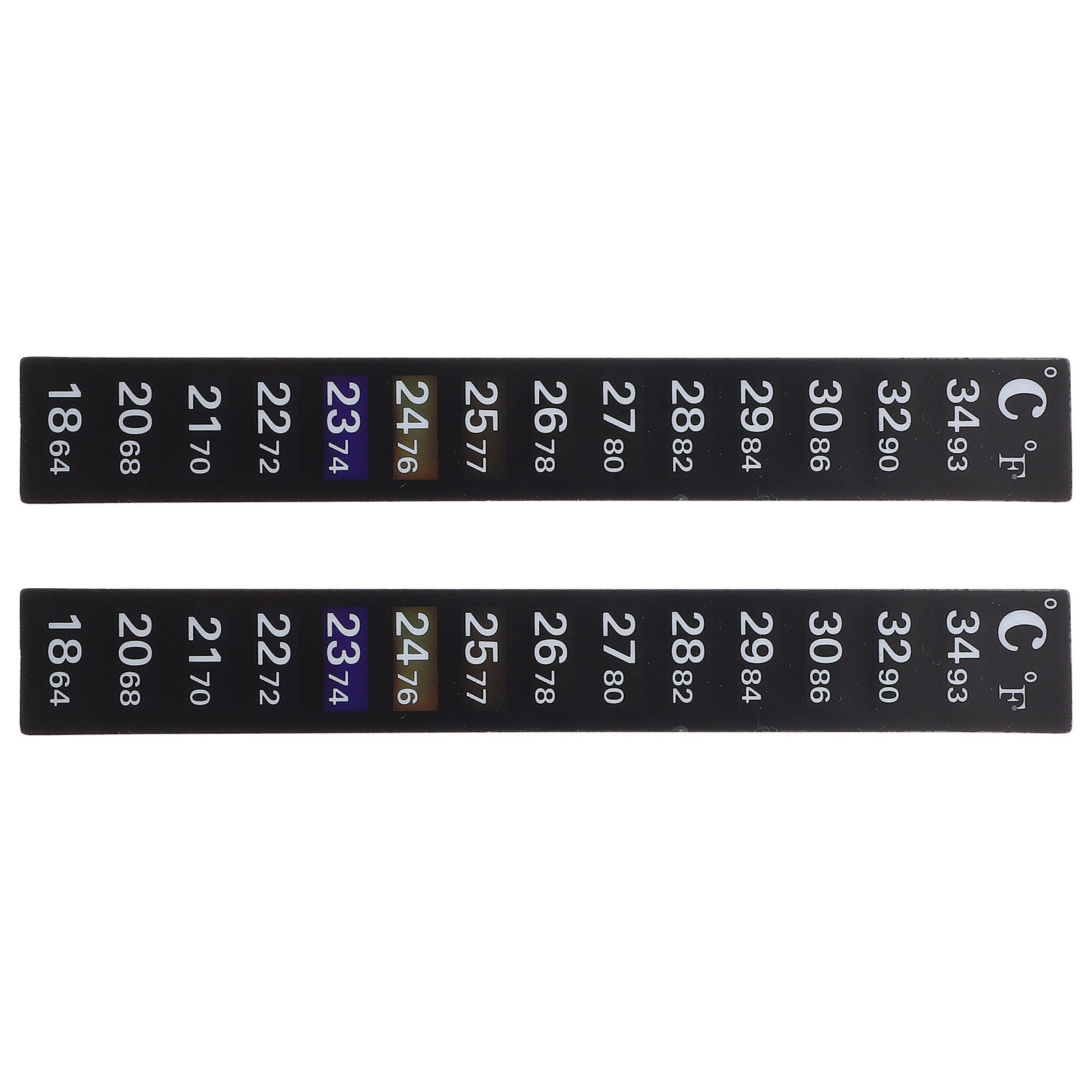 Temperature Strip Thermometer - 2 stuks aquariumthermometer stickerstrips, zelfklevende thermometerstrips