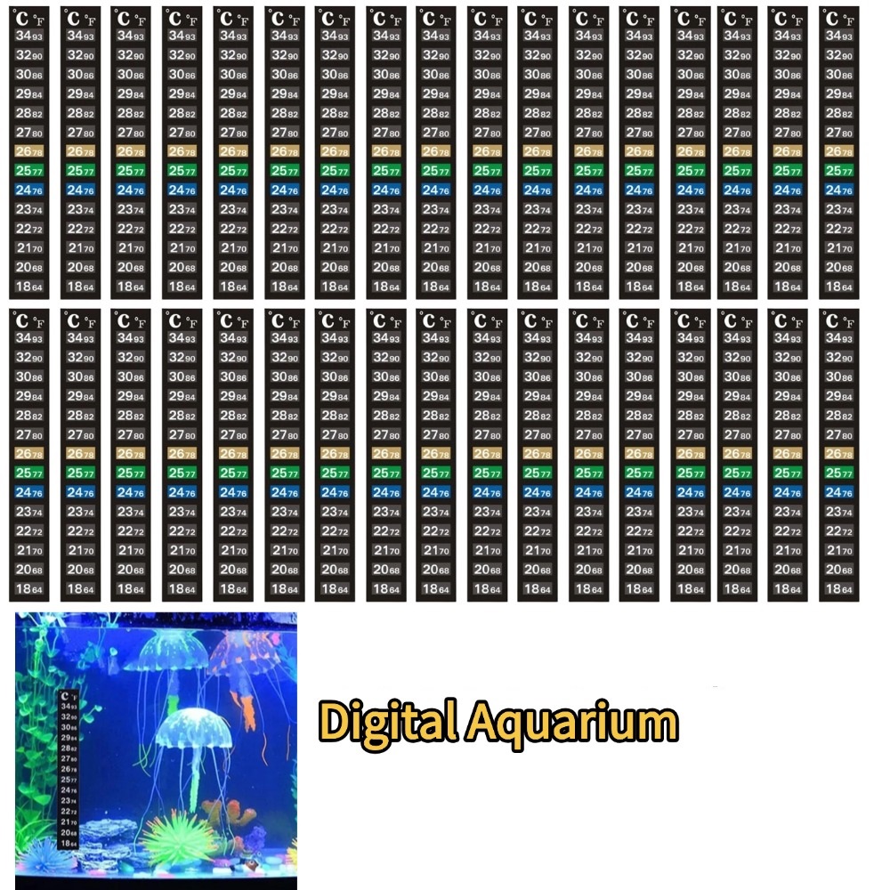 Temperature Strip Thermometer - 1/5 stuks Digitale Aquarium Home Stick-on
