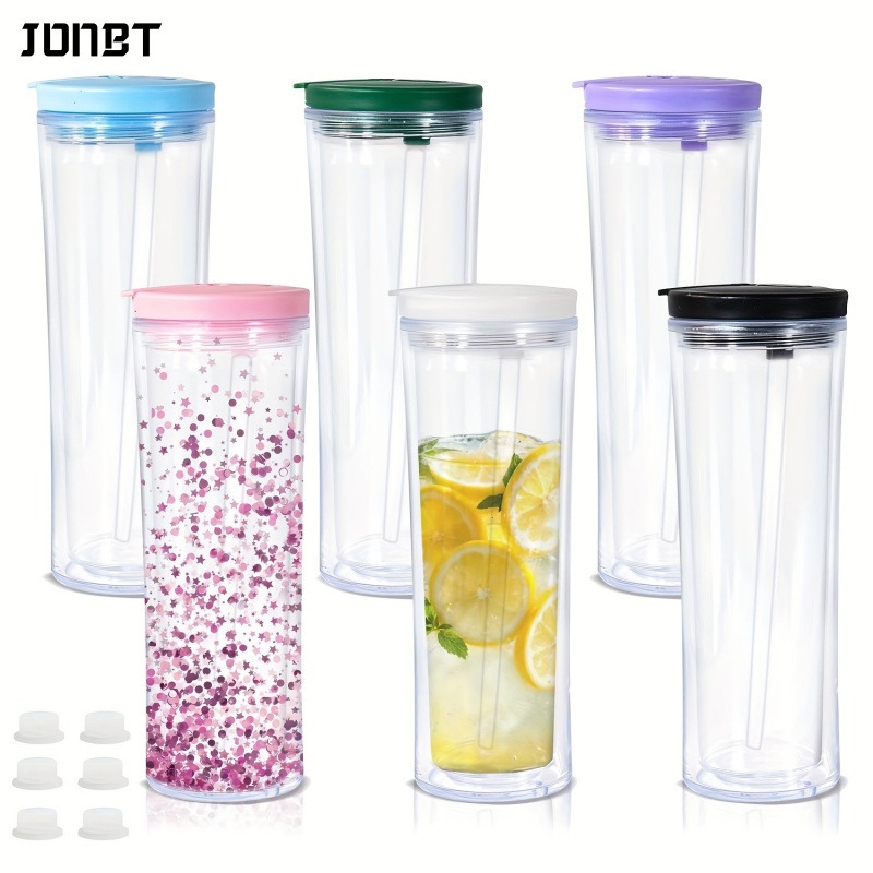 Coffee Equipment Eu - 20oz Herbruikbare Dubbellaags Plastic Sneeuwbal Waterflessen
