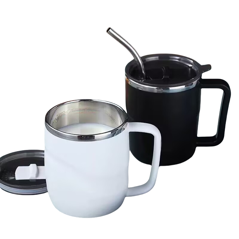 Coffee Equipment Eu - 400ml Geïsoleerde Koffiemok met Schuifdeksel Vacuüm