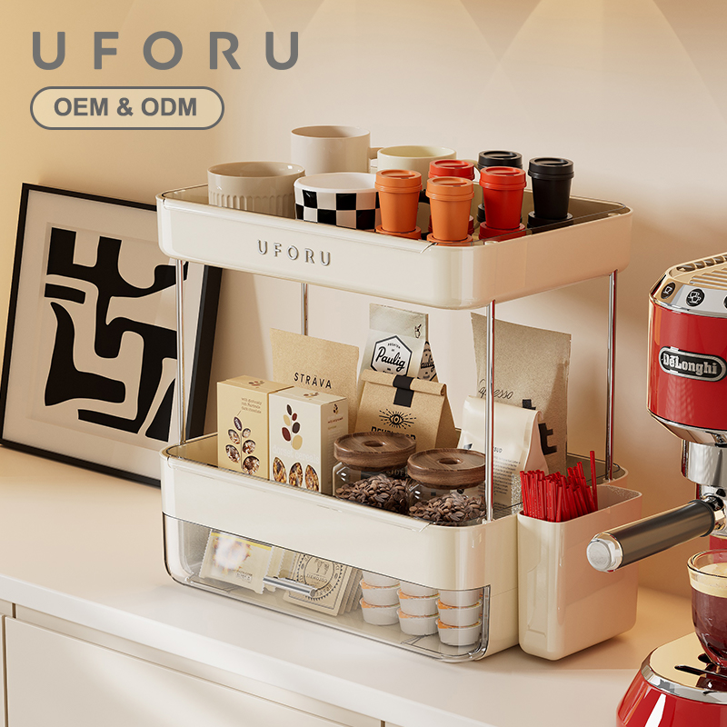Coffee Equipment Used - UFORU dubbellaagse koffie-opbergbox, uitgerust met een