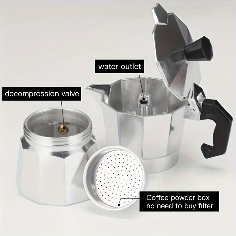 Klassieke aluminium moka pot 5 - Coffee Equipment Camping recensie en prijs